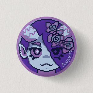 Girl, Animate, Pixel Arts 3 Cm Round Badge