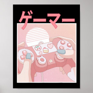 Girl Anime Kawaii Gaming Cute Video Game Women Gir Poster