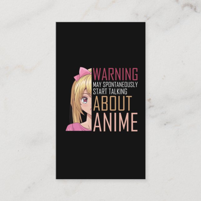Girl Anime lover Manga Cosplay Fan Teen Business Card (Front)