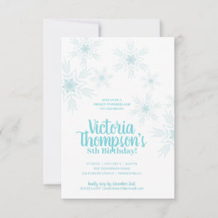 girl ANY AGE frozen WINTER WONDERLAND birthday Invitation