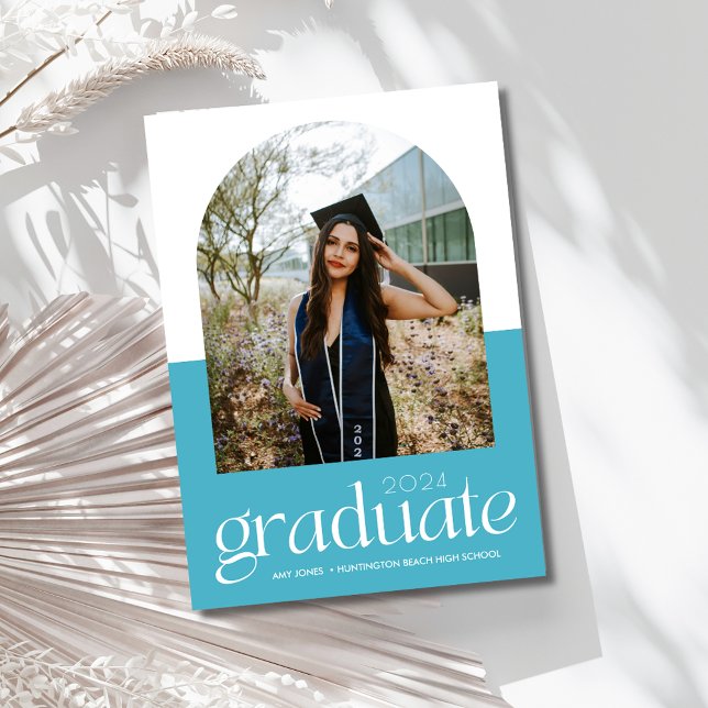 Girl Arch Photo High School Graduation Announcement (Girl Arch Photo High School Graduation Announcement)