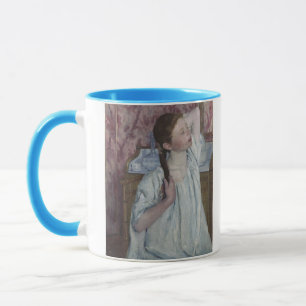 Girl Arranging Her Hair, 1886 (oil on canvas) Mug