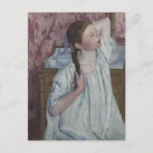 Girl Arranging Her Hair, 1886 (oil on canvas) Postcard
