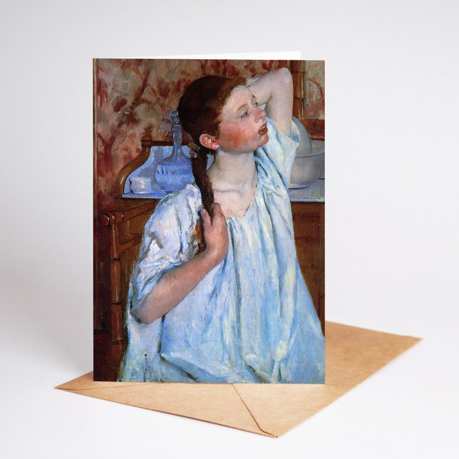 Girl Arranging Her Hair | Mary Cassatt Card (Creator Uploaded)
