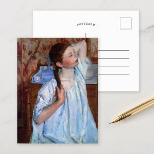 Girl Arranging Her Hair Mary Cassatt Postcard