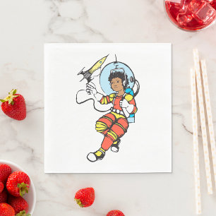 Girl Astronaut Napkin
