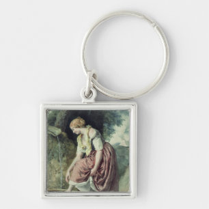 Girl at a Conduit Key Ring