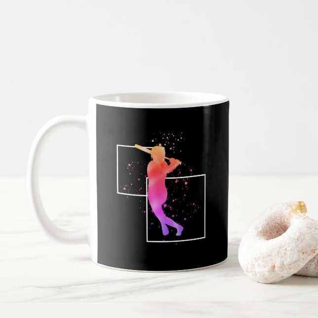 Girl at Bat Coffee Mug (With Donut)