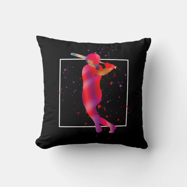 Girl at Bat Cushion (Front)