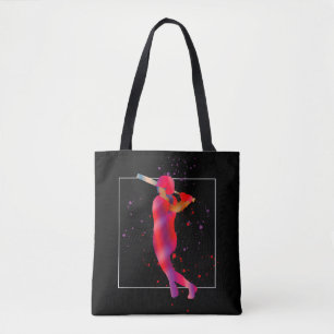 Girl at Bat Tote Bag