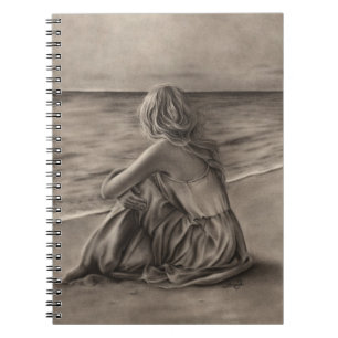 Girl at beach Notebook