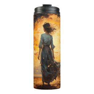 Girl at Sunset Epic Art Tumbler
