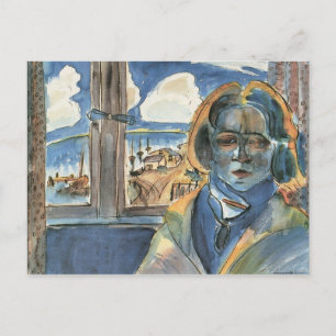 Girl at the window (Sonia) by Walter Gramatte Postcard
