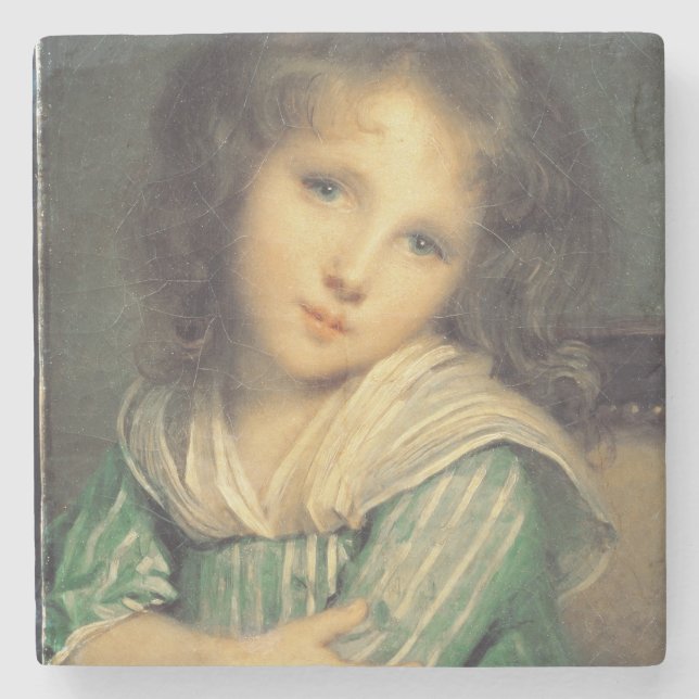 Girl at the Window Stone Coaster (Front)