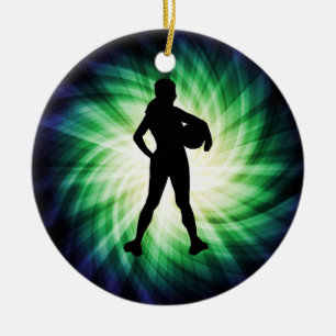 Girl Athlete; Cool Ceramic Ornament