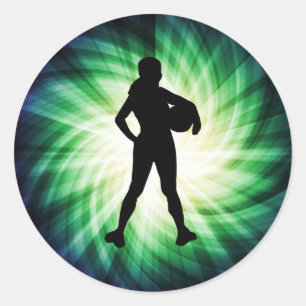 Girl Athlete; Cool Classic Round Sticker