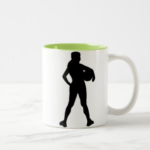 Girl Athlete; Cool Two-Tone Coffee Mug