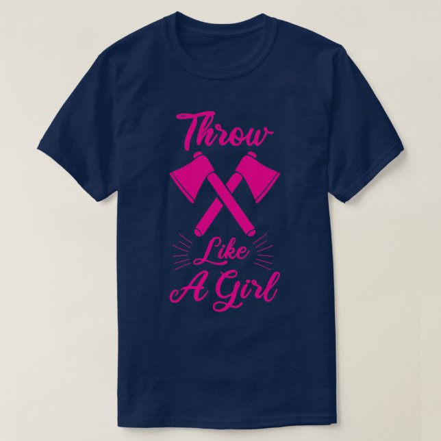 Girl Axe Throwing Axe Thrower Classic TShirt (Design Front)