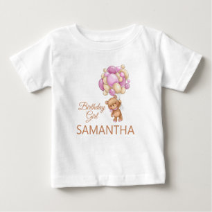 GIRL Baby Bear Birthday T-Shirt