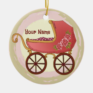 Girl Baby Buggy ornament 