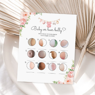 Girl baby clothes baby or beer belly game