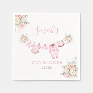 Girl Baby Clothes Baby Shower Napkin