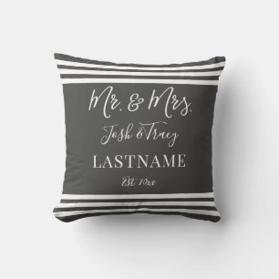 Girl Baby Elephant with Bow Custom Name Cushion