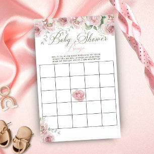 Girl Baby in Bloom Baby Shower Bingo Game