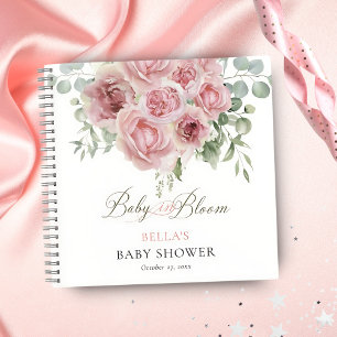 Girl Baby in Bloom Baby Shower Guests Book