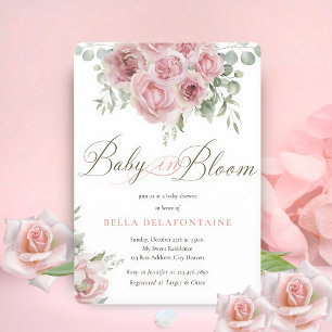 Girl Baby in Bloom Baby Shower Invitation