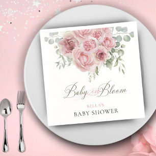 Girl Baby in Bloom Baby Shower Napkins