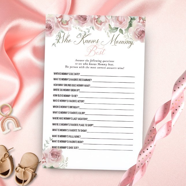 Girl Baby in Bloom Baby Shower Who knows Mummy (Creator Uploaded)