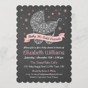 Girl - Baby It's Cold Outside Shower Invitation