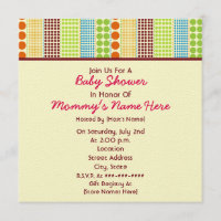 Girl Baby Shower: Boho Dots Stuffed Bear