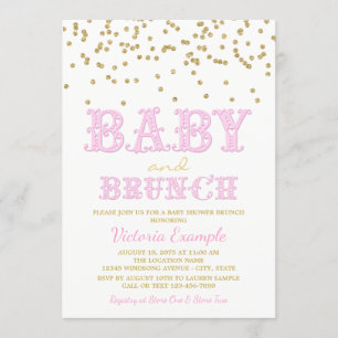 Girl Baby Shower Brunch Baby Shower Invitations