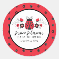 Girl Baby Shower Cute Red Ladybug