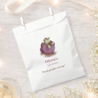 Girl baby shower favour bags with baby dragon