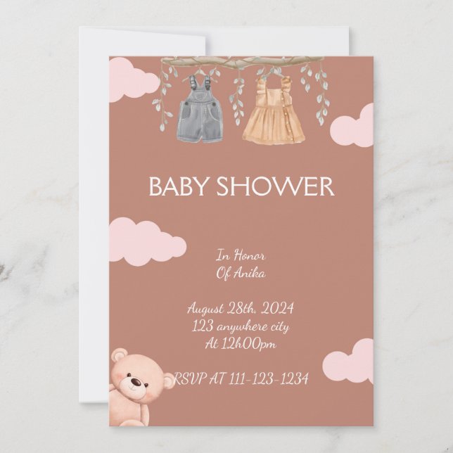 GIRL BABY SHOWER INVITATION (Front)