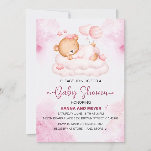  Girl Baby Shower Invitation (Front)