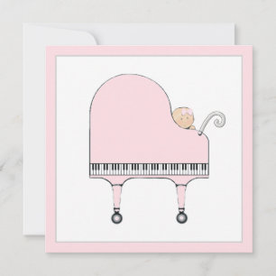 Girl Baby Shower Music Theme Invitation
