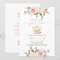 Girl Baby Shower Par-Tea Invitation