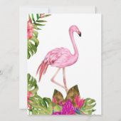Girl Baby Shower Pink Flamingo Tropical Wildlife  (Back)