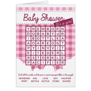 girl baby shower puzzle