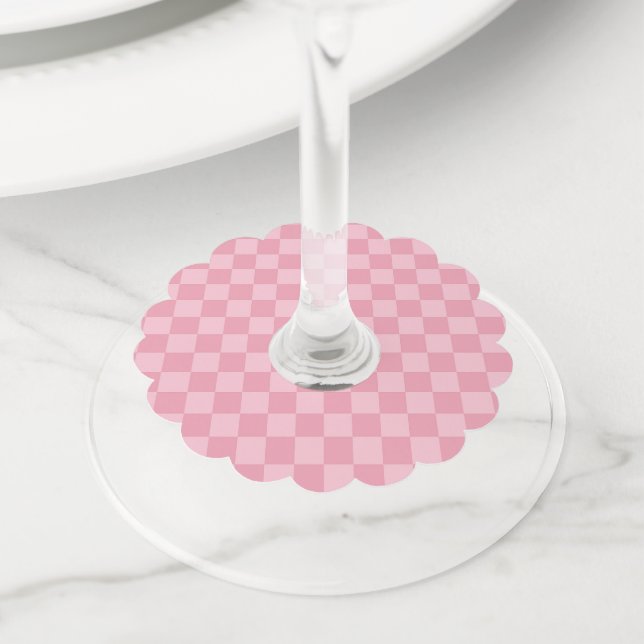 Girl Baby Shower Wine Glass Tag (Close Up)