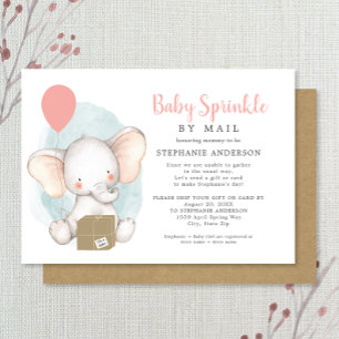 Girl Baby Sprinkle by Mail Invitation