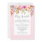 Girl Baby Sprinkle Invite, pink floral