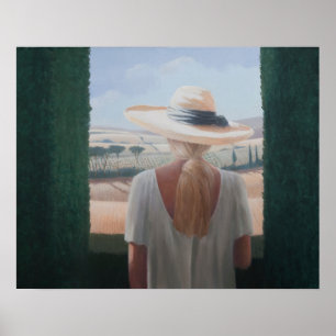 Girl back view Tuscany 2012 Poster