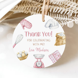Girl Baking Cooking 1st Birthday Party Favour Tags