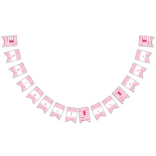 Girl Balloon Themed First Birthday Banner