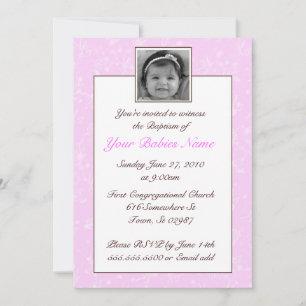 Girl Baptism / Christening Invitation